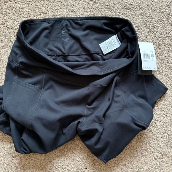 NWT NIKE Women's Black Dri Fit High Rise 7/8 Length Plus Size Pants Leggings - Picture 3 of 6
